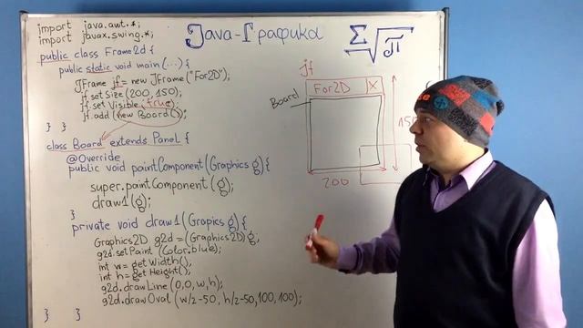 Java. Как рисовать 2D объекты на экране. смотреть онлайн