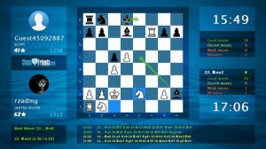 Chess Game Analysis: rzading - Guest45092887, 1-0 (By ChessFriends.com)