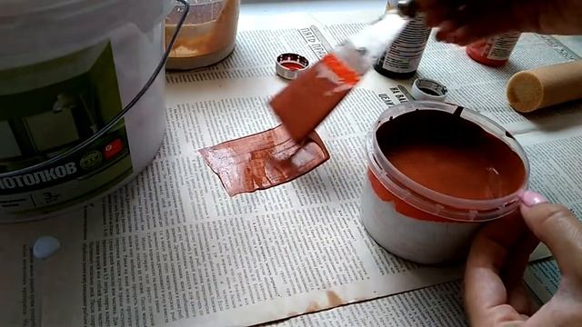 Кирпичная стена из латексной шпатлевки часть 2  Brick wall made of latex putty part 2