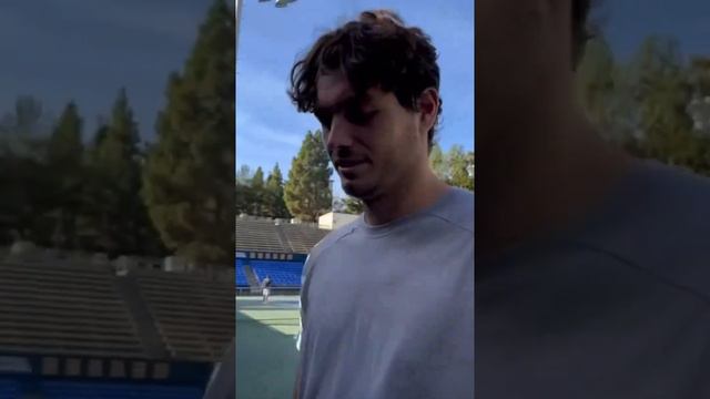 Taylor Fritz y un divertido entrenamiento con su pareja