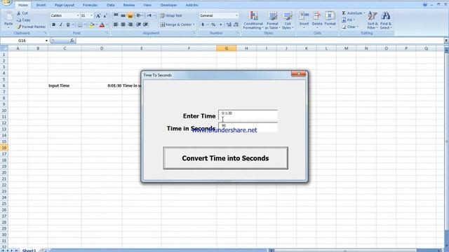 Convert Time into Seconds Excel VBA Userform смотреть онлайн