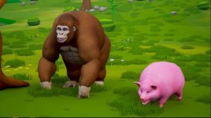 Fat Animals Race - Cow ? vs Pig ? | Funny Animals Games | Animals Revolt Battle Simulator