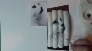 Художественная роспись ногтей (кошка).Nail art painting