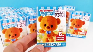 МЕДВЕЖАТА Happy Box! ПЛЮШЕВЫЕ МИШКИ Сюрпризы ИГРУШКИ Сладкая сказка Bears Toys Surprise unboxing