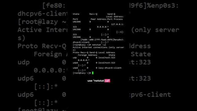 "netstat" is deprecated! Use "ss" command instead #linux