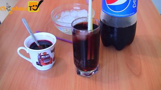 Напиток из пепси-колы с каркаде / Летние охлаждающие напитки