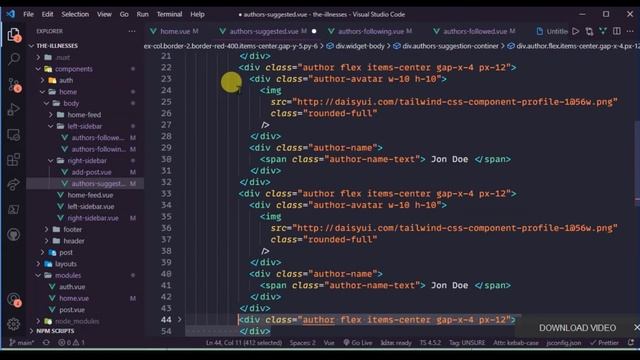 Right Sidebar | Learn Nuxt js with practical project | part 13 | urdu / hindi смотреть онлайн