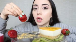 #mukbang #asmr #food  РАСХОДЫ КАНАЛА И КРУПНЫЕ ПОКУПКИ / ЧИЗКЕЙК И ГИГАНТСКИЕ КЛУБНИКИ / MUKBANG as