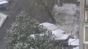 Первый снег за окном 26.10.2017 год — третье видео
