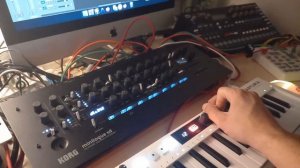 Korg Minilogue XD with Arturia keystep 37
