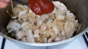 Куриная грудка в луковом соусе!!Быстрый ужин за 30 минут!!!