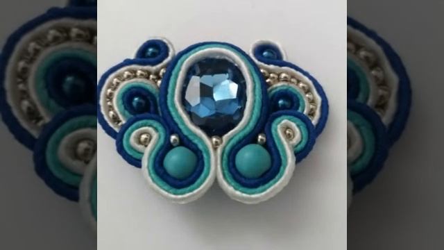 Сутажная брошь. Sabira_hand_made. Soutache