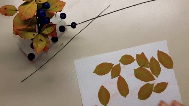 Черника из фоамирана. Декор для интерьера, в цветочную композицию, брошь, заколки. Цветы из фома. смотреть онлайн