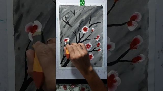 How to draw easy one stroke flower painting