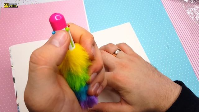 РАДУЖНАЯ РУЧКА КОТОРАЯ МЕНЯЕТ ЦВЕТ !!! ПУШИСТАЯ РУЧКА С Aлиэкспресс