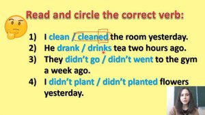English. 3 grade. Lesson "Past Simple. Regular and irregular verbs. Positive, negative sentences"