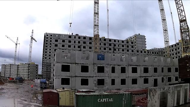 Панельки. Башенные краны КБ-503 | ЛСР | ЖК Ржевский парк смотреть онлайн