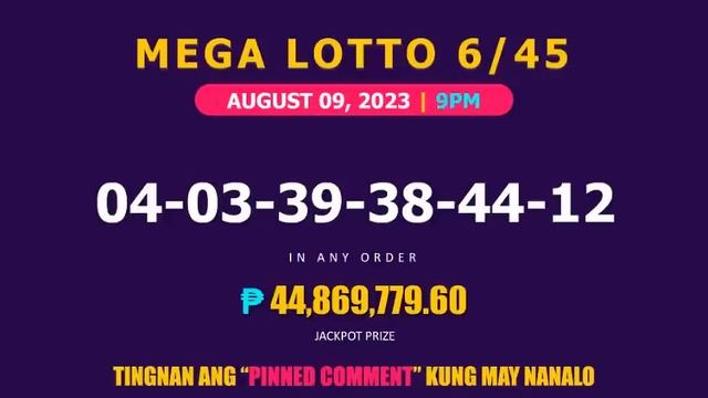 Lotto Result Today 9pm Draw August 9, 2023 Swertres Ez2 Pcso смотреть онлайн