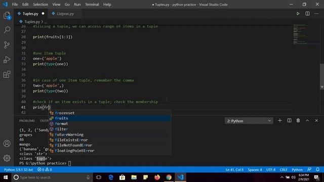 Tuples in Python | Slicing, Iterating, Lists vs Tuples, Nested Tuples, Tuple Methods, Program