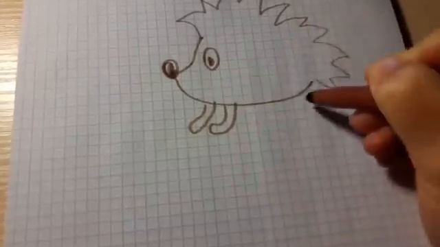 Нарисовать ежика смотреть онлайн