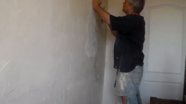 Наношу декор. штукатурку из стартовой и финишной шпатлёвки. 10.06.20. смотреть онлайн