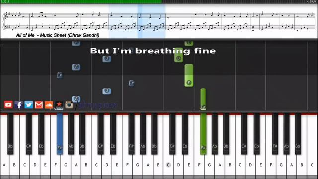 All Of Me (John Legend) || Piano Tutorial + Music Sheet + MIDI with Lyrics