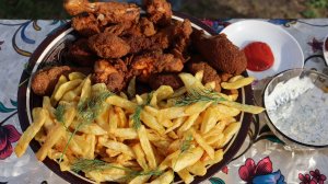 Шоколадный КФС в Казане Картошка ФРИ на гарнир Chocolate KFS in Kazan French fries for garnish