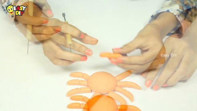 How To Make Play Doh Crab | DIY Craft Ideas | Making Of Sea Animals Using Play Doh | Easy DIY Craft смотреть онлайн