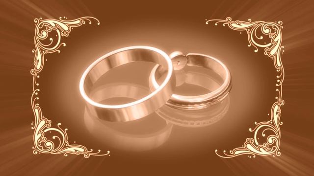 Футажи для видеомонтажа "Обручальные кольца на коричневом фоне" смотреть онлайн