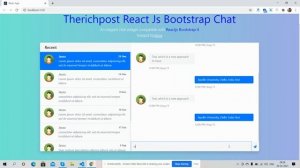 React js Bootstrap 4 Chat Widget