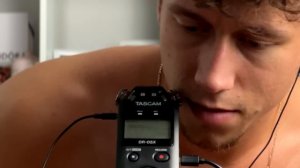 Male close-up mouth sounds and heavy breathing ASMR
