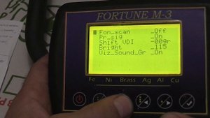 Металлоискатель ФОРТУНА М3. Видеообзор. Настройка .Тест по глубине.