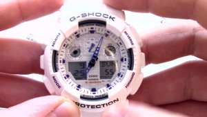 Часы Casio G-SHOCK GA-100A-7A [GA-100A-7AER] - Инструкция, как настроить от PresidentWatches.Ru