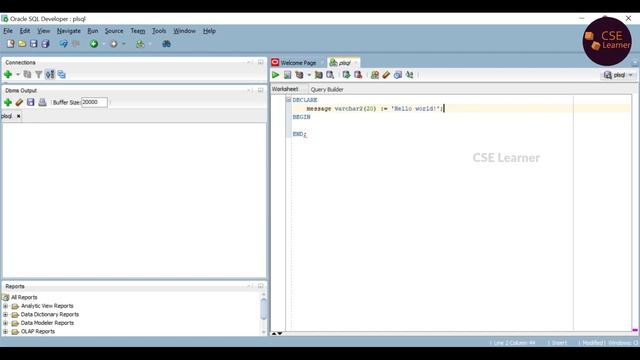 PL/SQL Part-1 | Introduction to PLSQL In Tamil | PL/SQL Tutorial In Tamil | CSE Learner