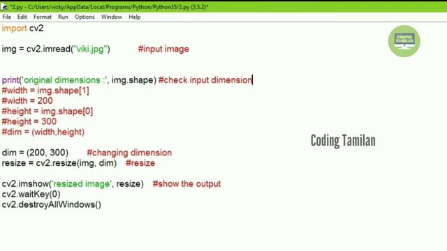 OPENCV : Resize Images in Python Using OpenCV | OpenCV Tamil Tutorial | Resize Images in Python