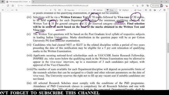 New PhD Admission Notification 2022-23 | Cotton University | PhD Notification 2023 | PhD Admission