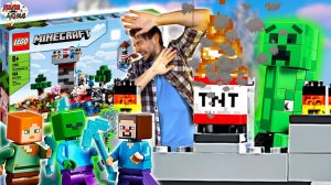 ЛЕГО БАШНЯ МАЙНКРАФТ: ПАПА БОБ И ВСЯ СБОРКА LEGO MINECRAFT НА ПАПА ДОМА!