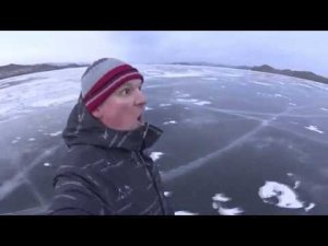 2019 Первый Лёд на Байкале. Катание на озёрных коньках.