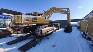 Погрузка экскаватора KOMATSU PC 400-7 на трал.