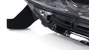 DNA Motoring 11-13 Toyota Highlander Smoked Housing / Clear Corner Headlights