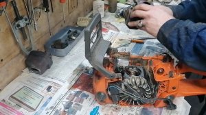 хускварна 350 ремонт . 1 часть