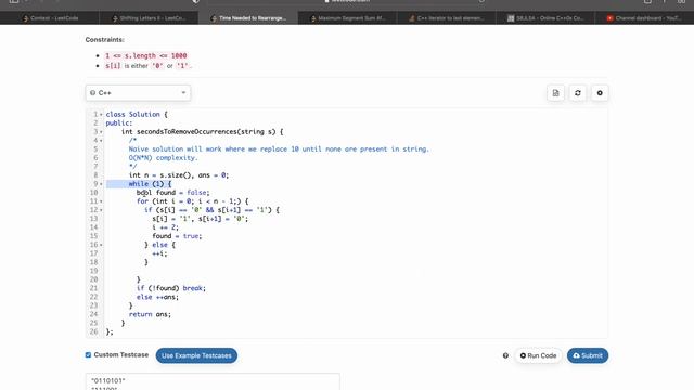 ✅ Leetcode Biweekly Contest 85 | Time Needed to Rearrange a Binary String | Coding | C++ смотреть онлайн
