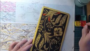Роспись по дереву. Роспись доски "Горох". 2 часть.