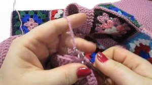 пальто с капюшоном вязаное крючком из мотивов на 3-4 года бабушкин квадрат