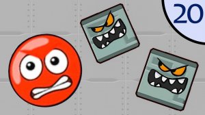 Новый Несносный КРАСНЫЙ ШАР #20. Загадочные квадраты. Мультик ИГРА New Red Ball 2 на Игрули TV