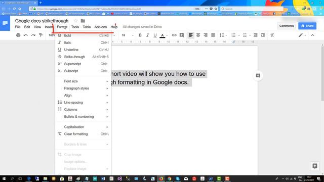 How to use Google Docs Strikethrough смотреть онлайн