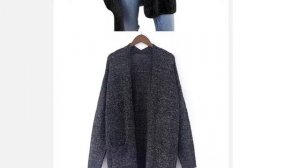 Женский вязаный кардиган Invierno однотонный хлопковый Кардиган с длинным рукавом Свободный кардига