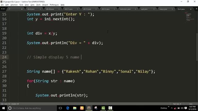 Exception Handling in Java Program смотреть онлайн