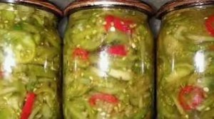 Салат из зеленых помидоров "Кобра"  рецепт приготування в описах