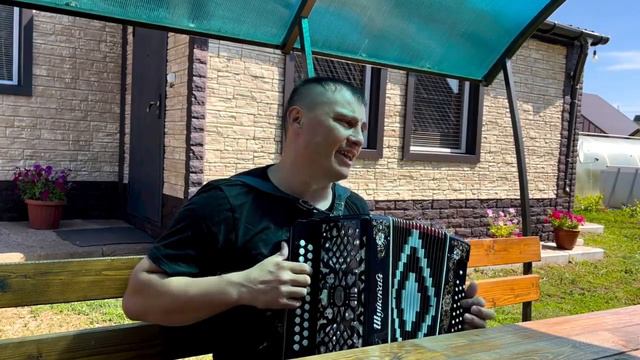 Гармонист красиво поёт и играет
